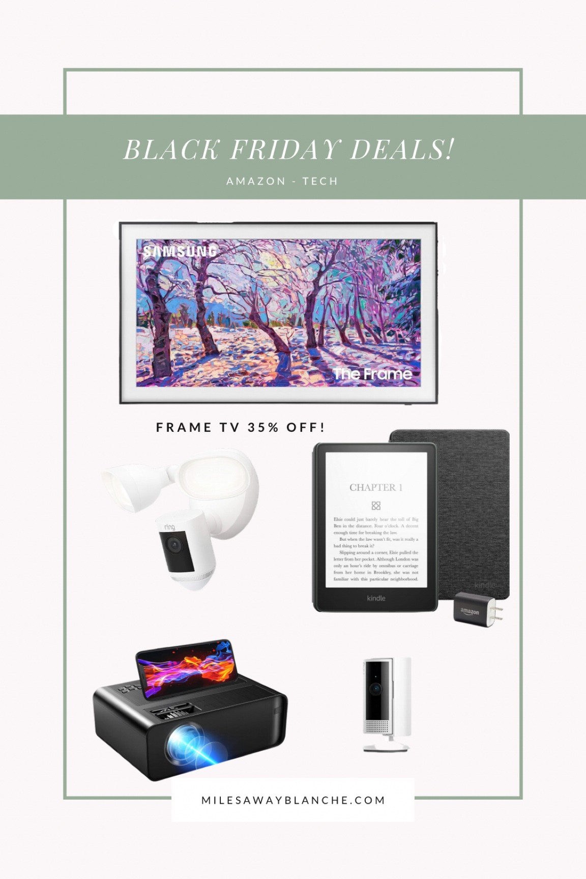 Amazon tech items on sale - including the frame tv at 35% off!! 

#LTKsalealert #LTKCyberWeek #LTKGiftGuide