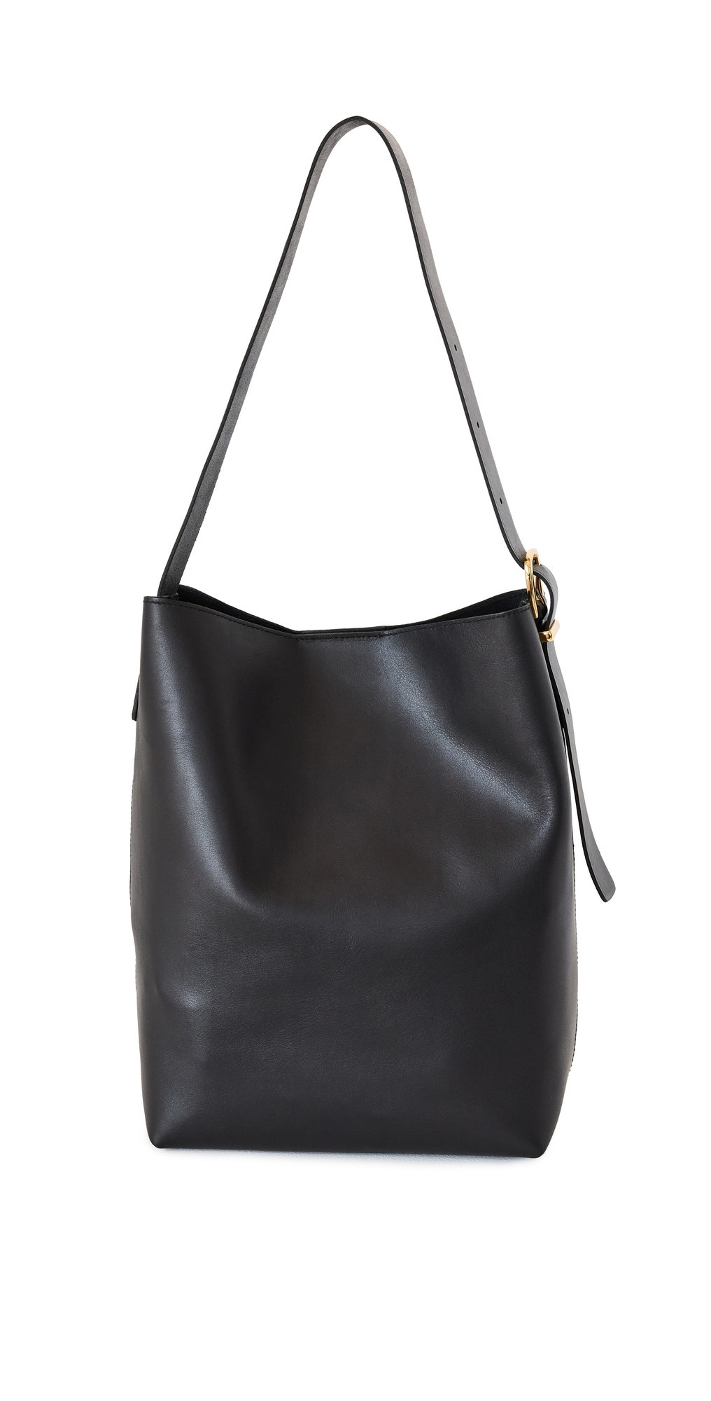 Madewell The Essential Bucket Tote in Leather True Black One Size | Shopbop