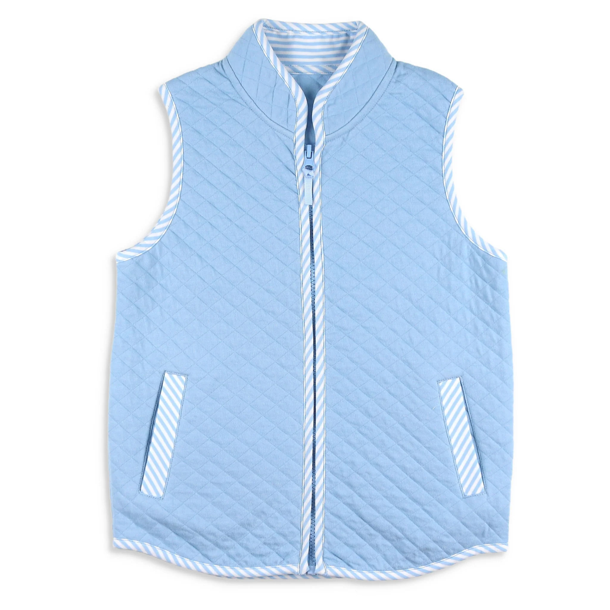Boys Quilted Vest - Blue Lagoon - Shrimp and Grits Kids | Shrimp and Grits Kids