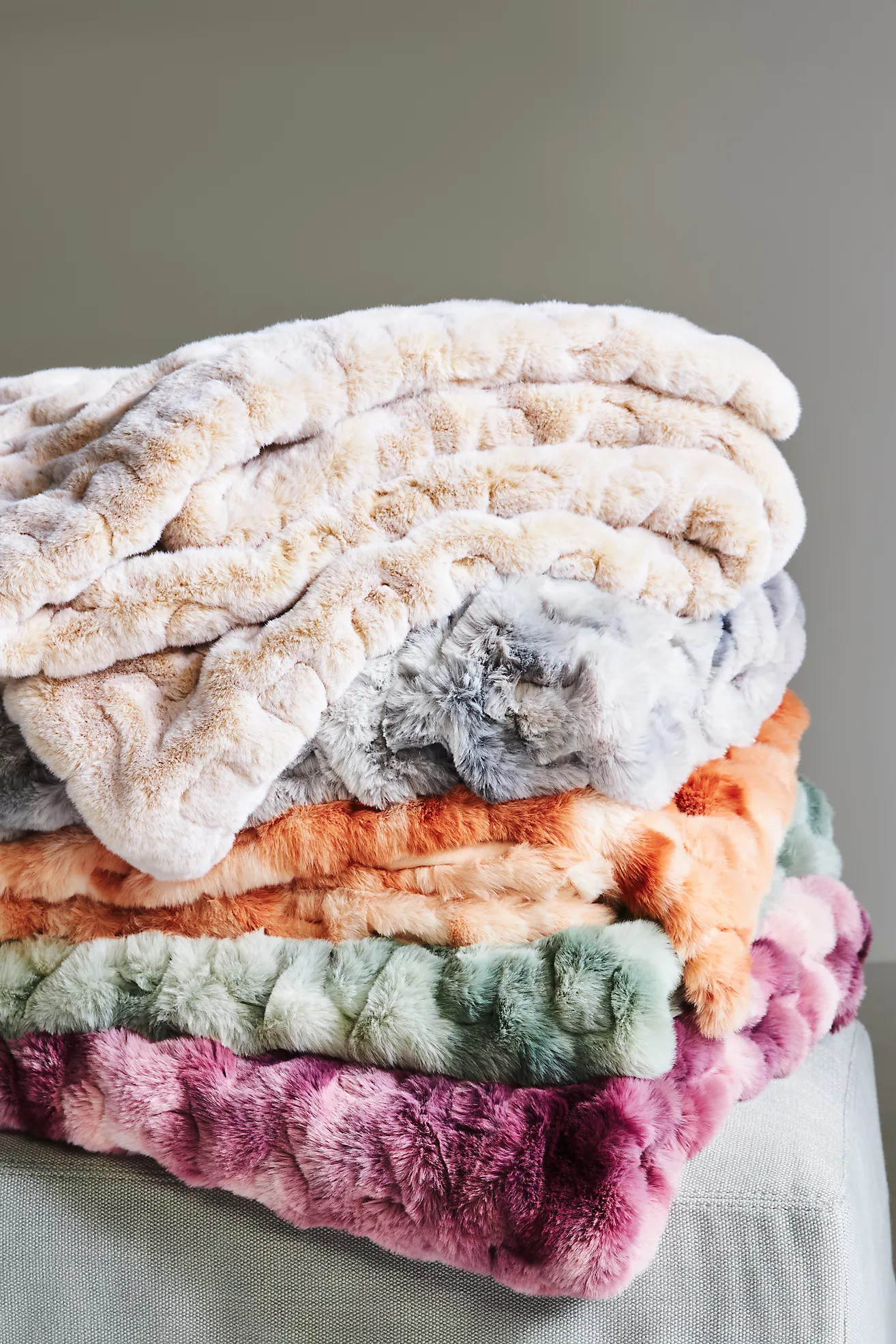 Luxe Faux Fur Throw Blanket | Anthropologie (US)