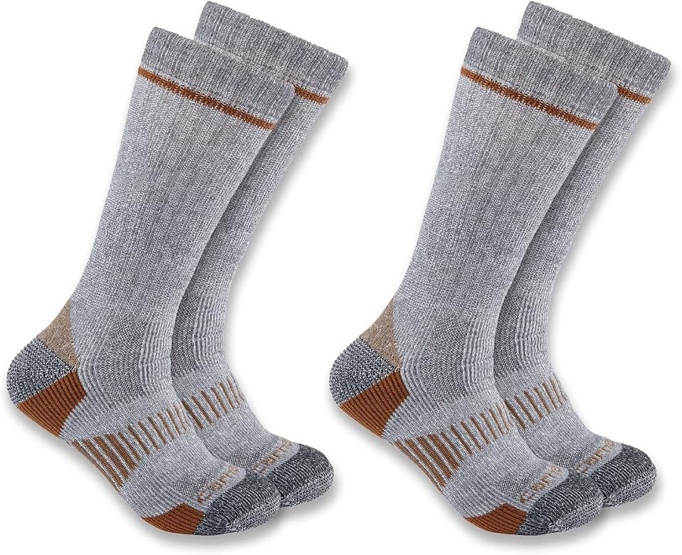 Carhartt mens All-terrain Boot Crew fashion liner socks | Amazon (US)