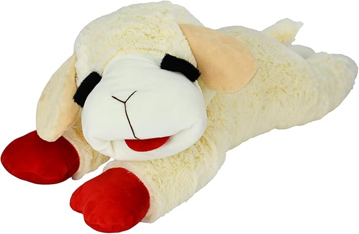 Multipet Lamb Chop Dog Plush Toy - Squeaky Toy for All Dogs - Extra Soft Plush - Stuffed Animal f... | Amazon (US)