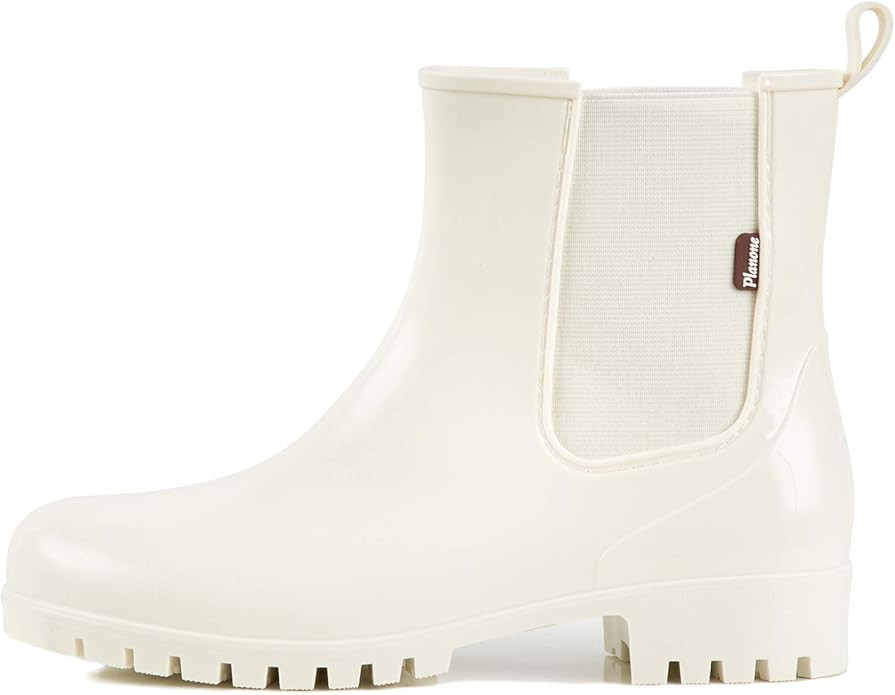 planone Short Rain Boots Women Fashion Waterproof Chelsea Boots for Women Light Outdoor Garden Sh... | Amazon (US)