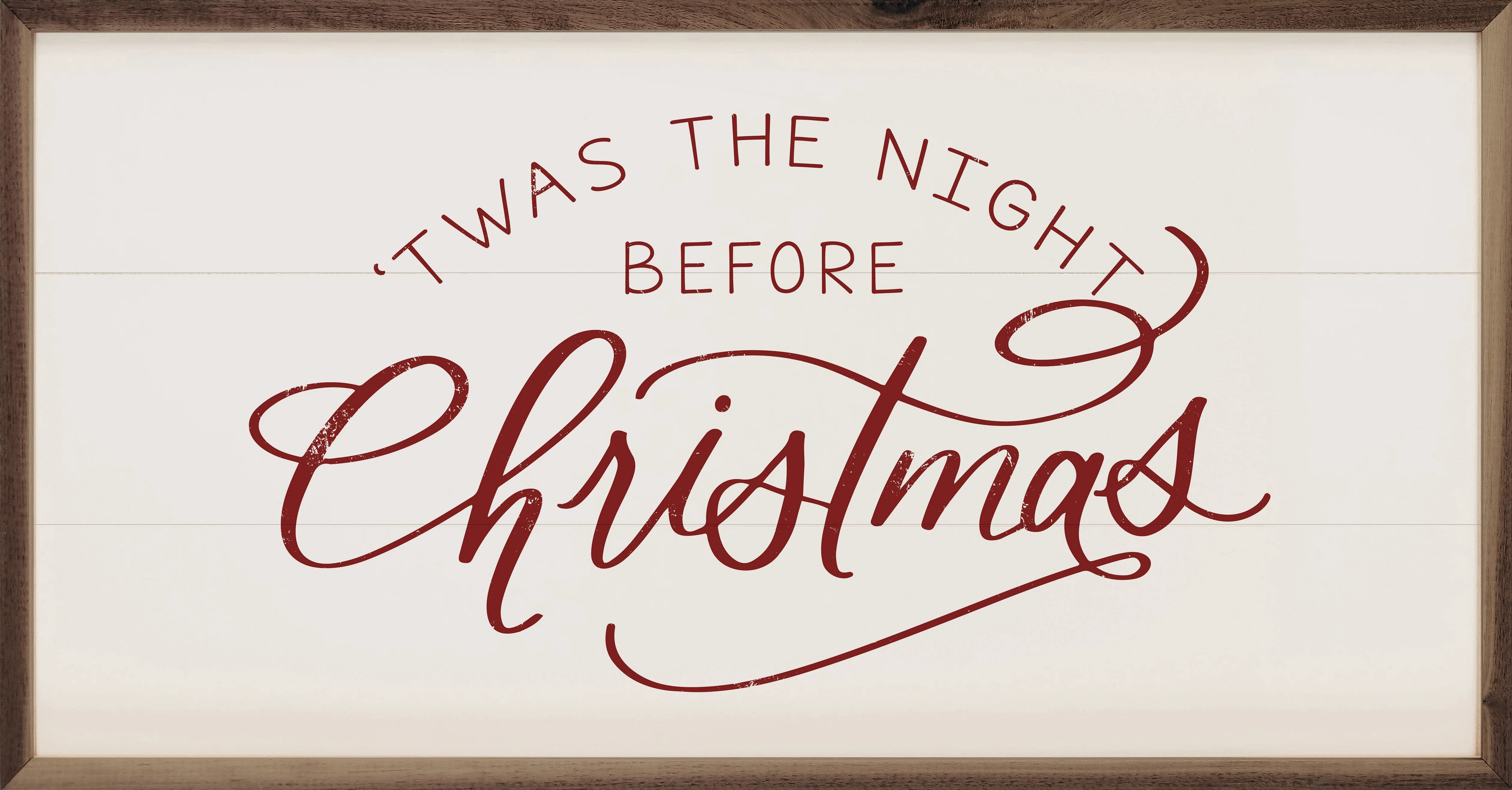 Twas The Night Before Christmas Red On White | Wayfair North America