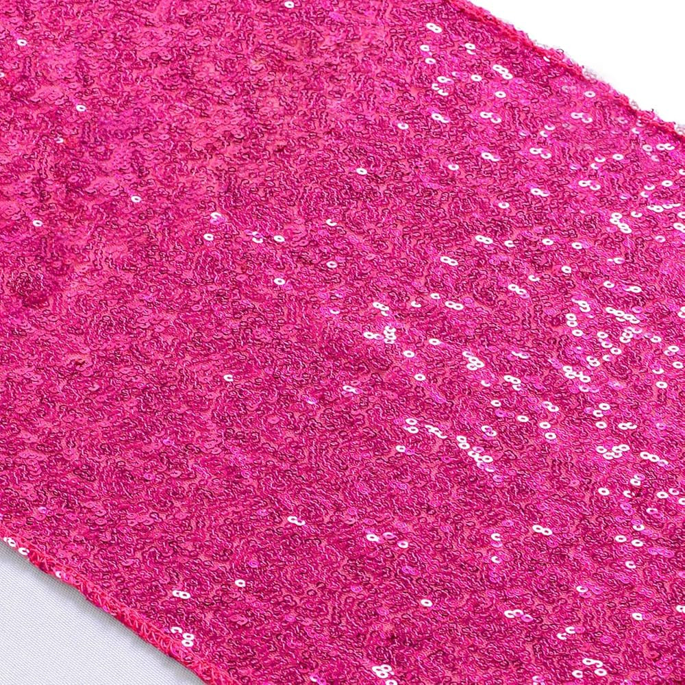 ShinyBeauty Hot Pink Table Runners Pack of 2 Sequin Table Runners 12inx108in Table Runners for We... | Amazon (US)