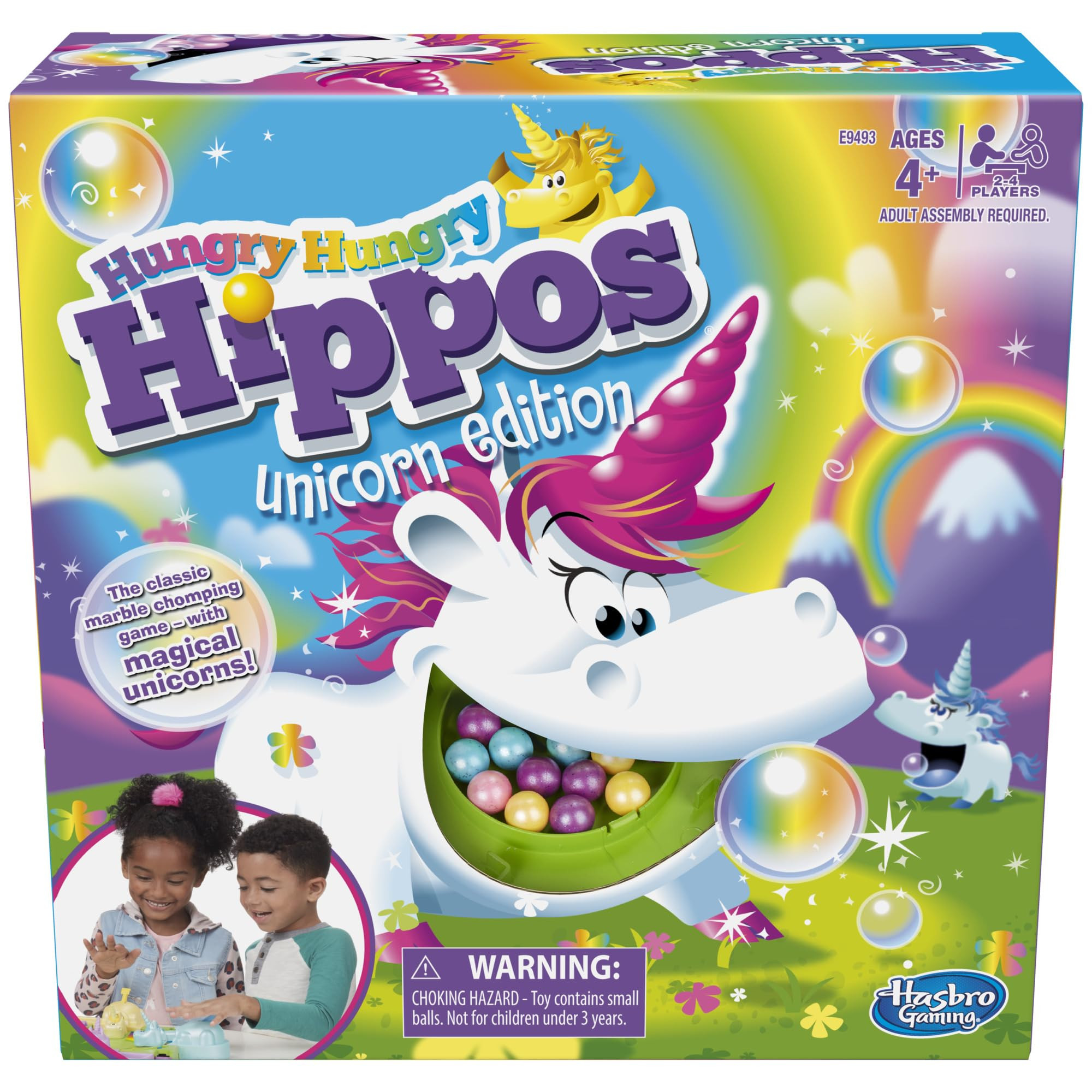 Hasbro Gaming Hungry Hippos Unicorn Edition Pre-School Board Game for Kids Ages 4 and Up; 2-4 Pla... | Amazon (US)