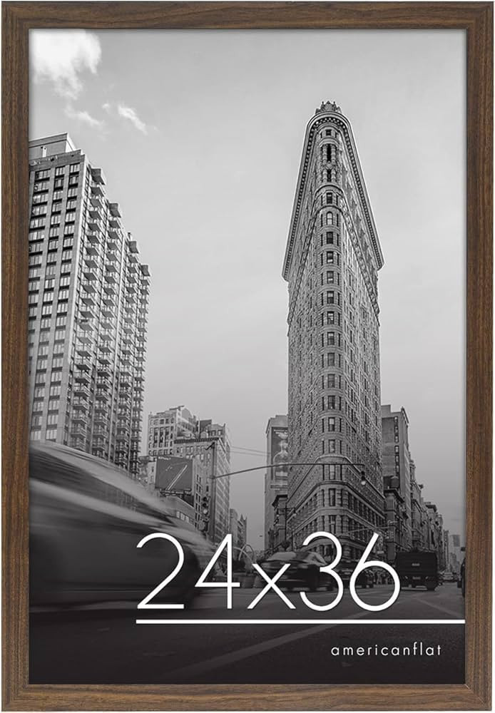 Americanflat 24x36 Poster Frame with Polished Plexiglass - Wide Picture Frames Made of Engineered... | Amazon (US)