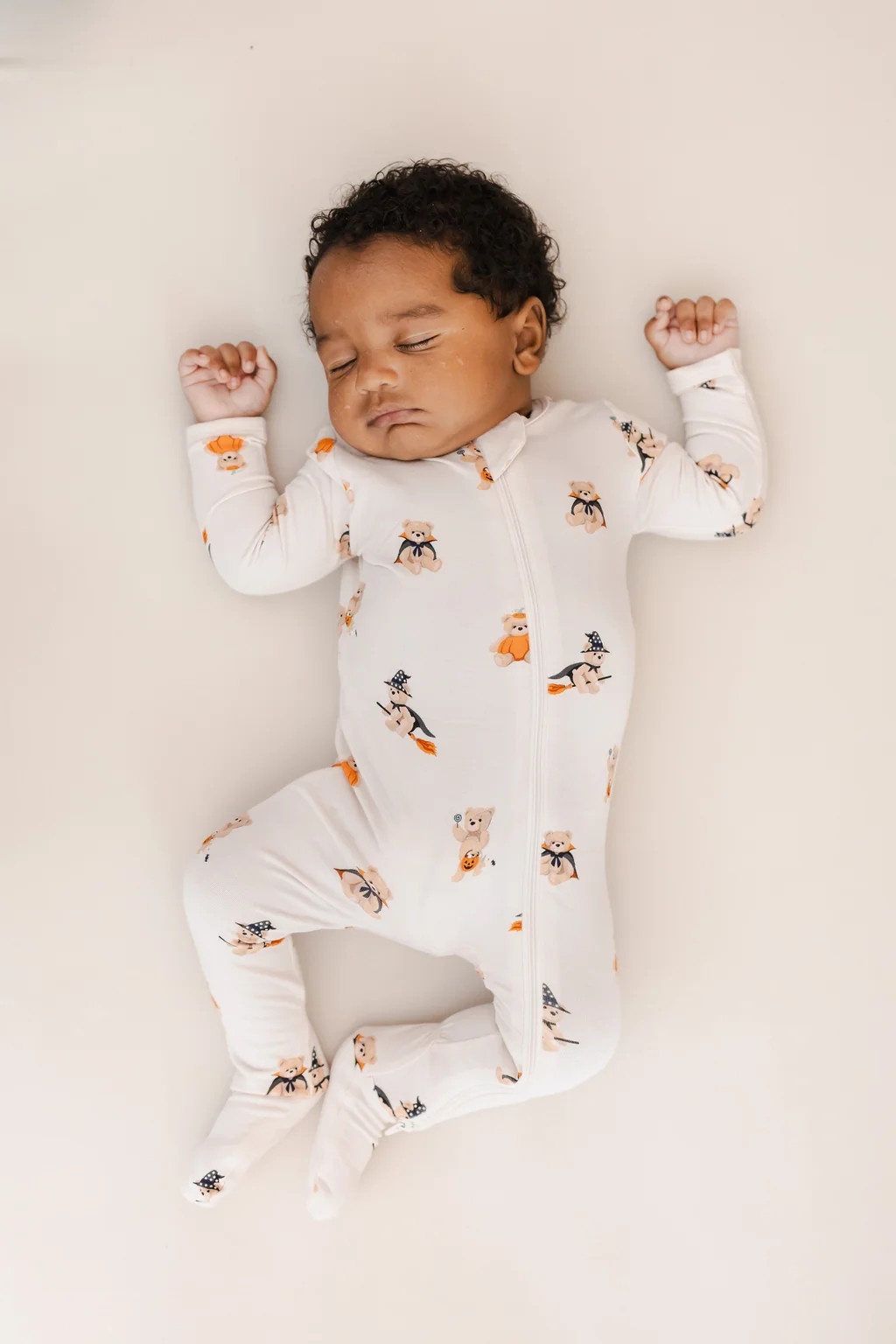 Zippered Footie in Halloween Teddy | Kyte Baby
