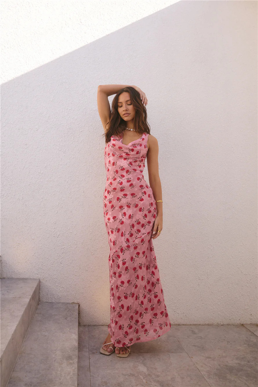 Cupid's Whispers Maxi Dress Pink | Hello Molly (AU)