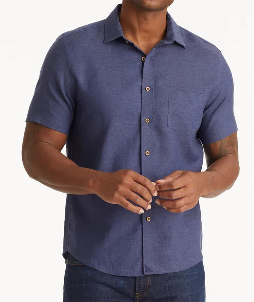 Wrinkle-Resistant Linen Short-Sleeve Cameron Shirt | UNTUCKit (US)