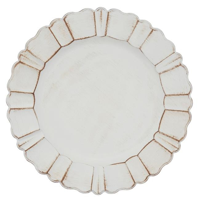 SARO CH189.I13R Scalloped Ruffled Design Charger Plates - Set of 4 | Walmart (US)