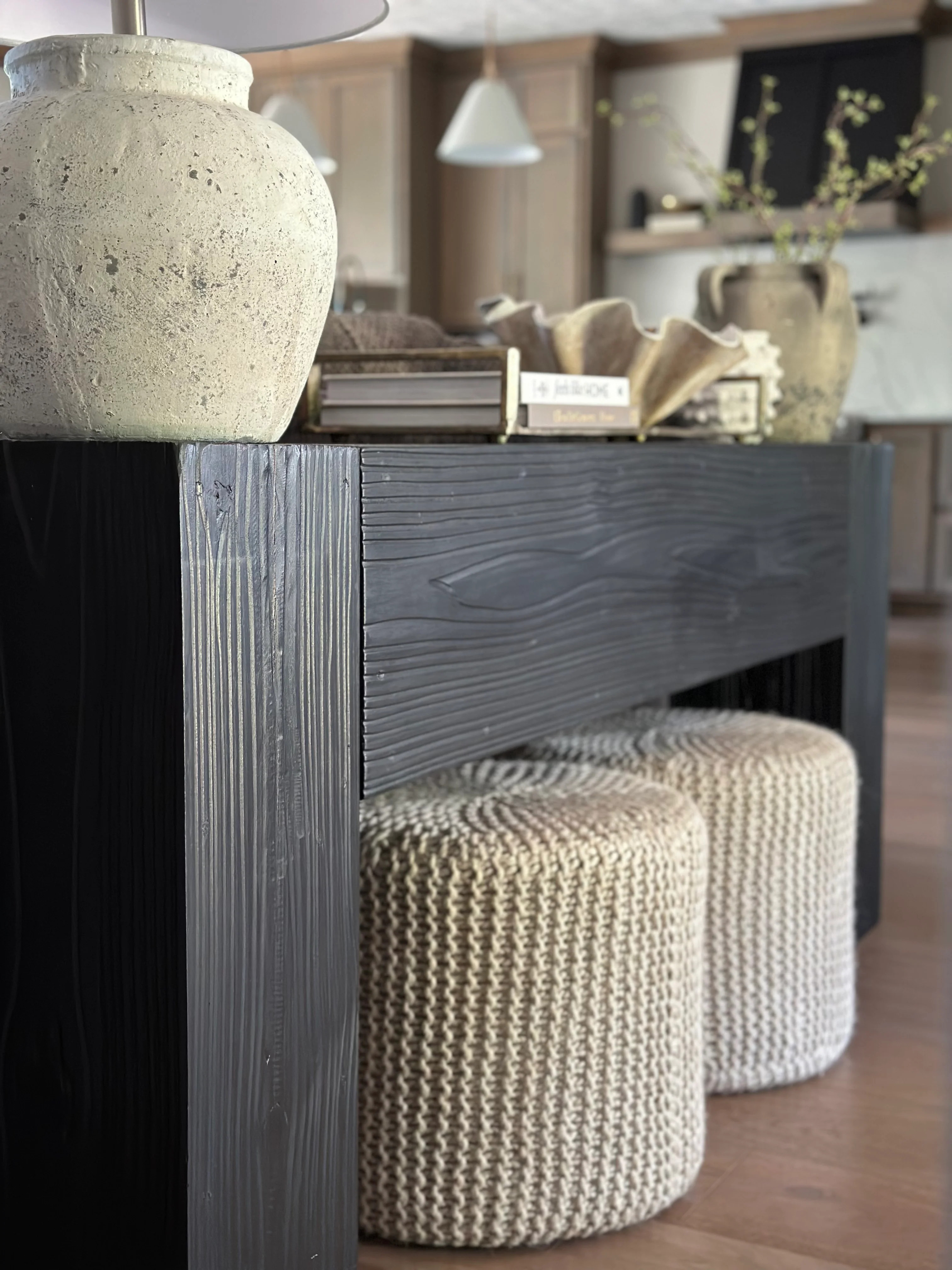 Modern Rustic Console Table - Black Espresso | Vinna Home & Kitchen