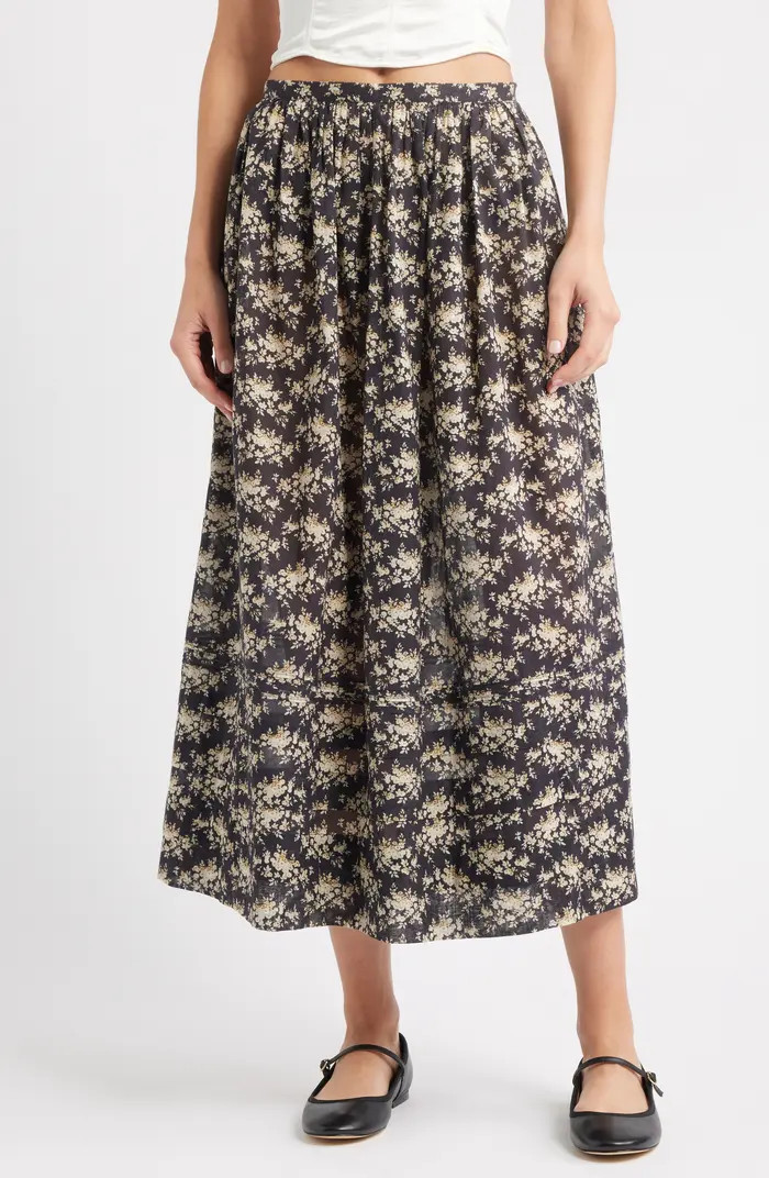 DÔEN Marcie Floral Print Organic Cotton Skirt | Nordstrom | Nordstrom