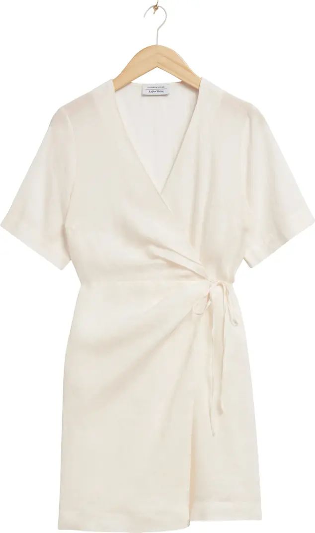 Solid Linen Wrap Dress | Nordstrom