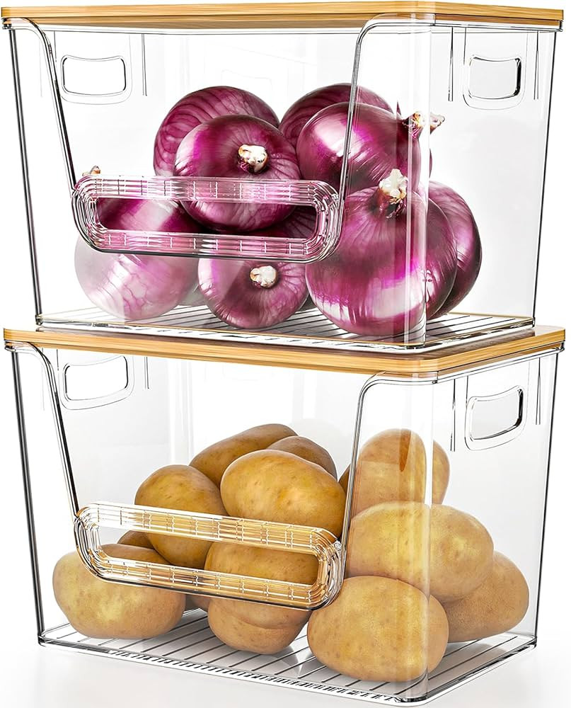 Delamu 2 Set Pantry Organizers and Storage, Trash Bag Holder Under Sink Organizer for 4-13 Gal Ba... | Amazon (US)