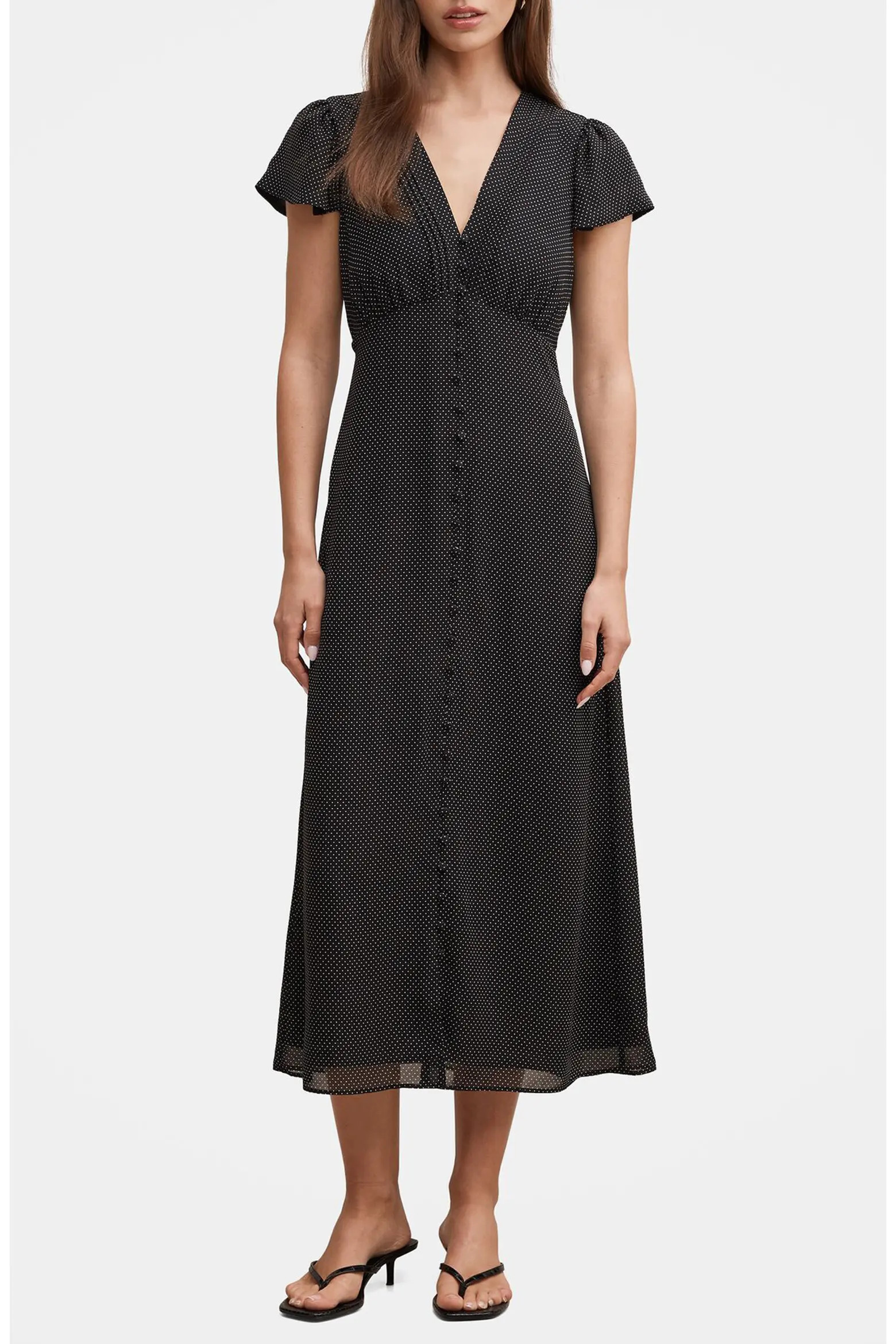 Ardelia Flutter Sleeve Midi Dress (Women) | Nordstrom | Nordstrom