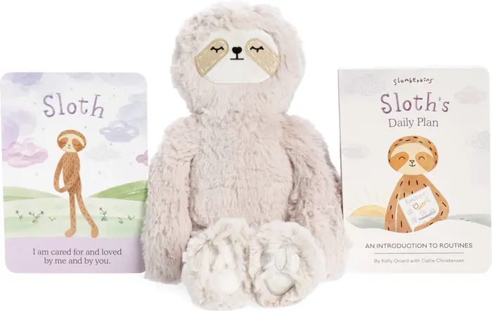 Sloth Kin Sloth Stuffed Animal & 'Sloth's Daily Plan' Board Book | Nordstrom