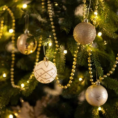 Christmas Ornaments Set, 30Ct White And Gold Shatterproof Christmas Tree Decorations Ball Ornaments Bulk, 2.36 Inches Elegant Hanging Ornaments For Xm | Wayfair North America