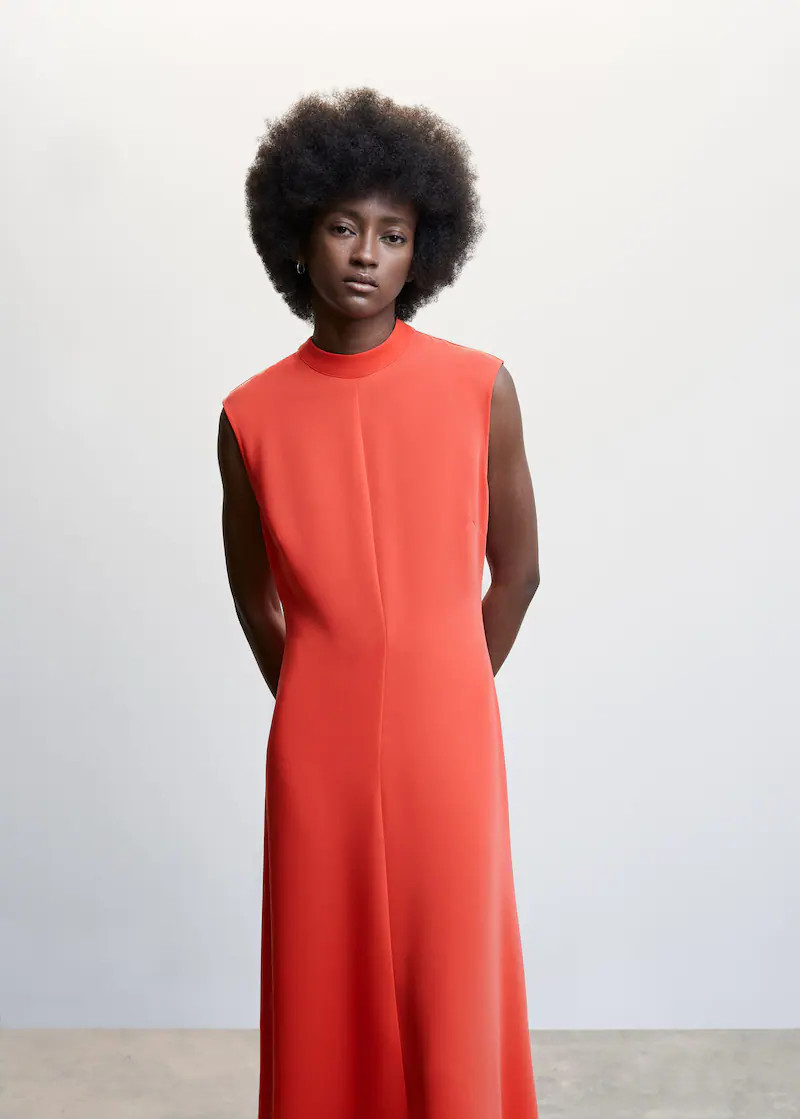 Langes Kleid mit Schleife | MANGO (DE)