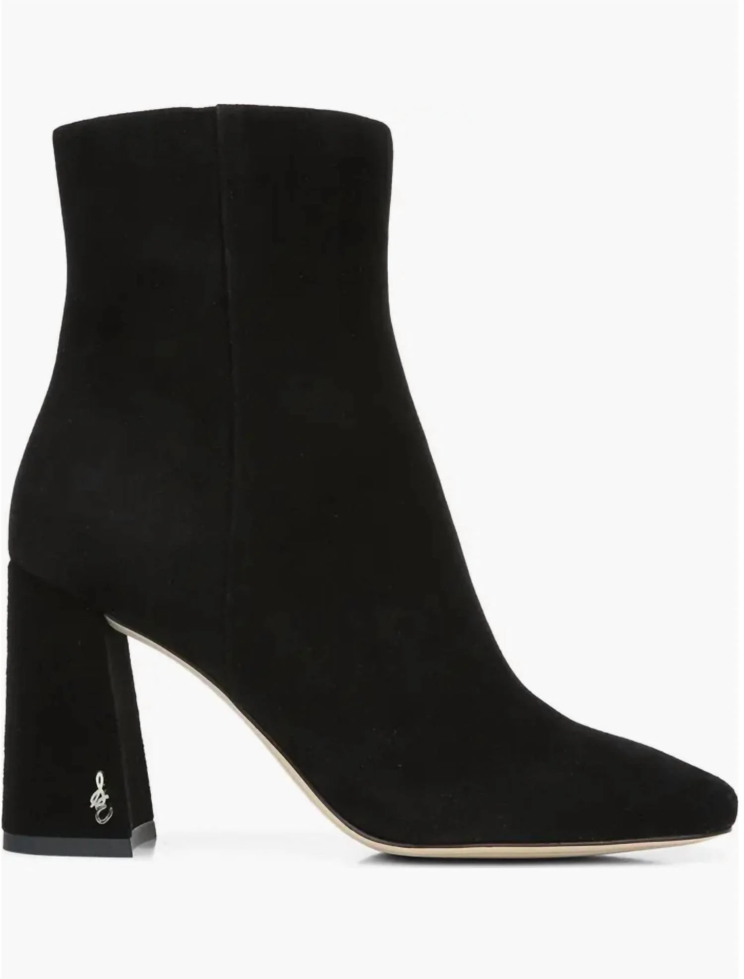 Women's Codie Suede Square Toe Boots In Black | Shop Simon