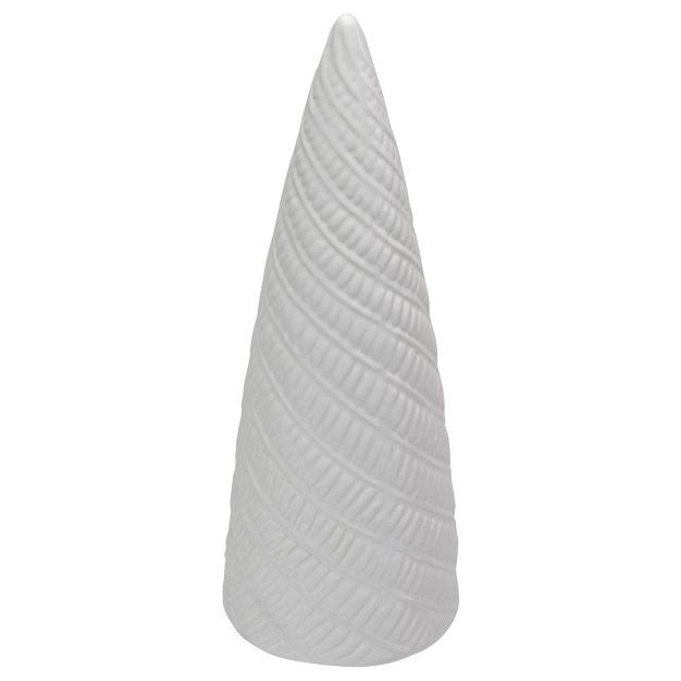 Northlight 10" White Ceramic Cone Tree Christmas Decoration | Target