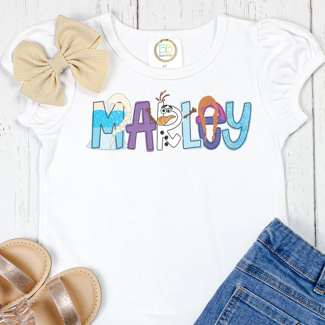 Personalized Ice Princess Name Shirt custom Girl Tee Name Kids Shirt Custom Boy Shirt Monogram Va... | Etsy (US)