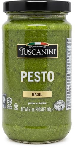Tuscanini Basil Pesto, 6.7 oz | Italian Dairy-Free Gourmet Sauce with Cashews & Sunflower Oil | Kosher | Nothing Artificial | Amazon (US)