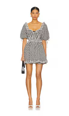 For Love & Lemons Jackson Mini Dress in Black from Revolve.com | Revolve Clothing (Global)