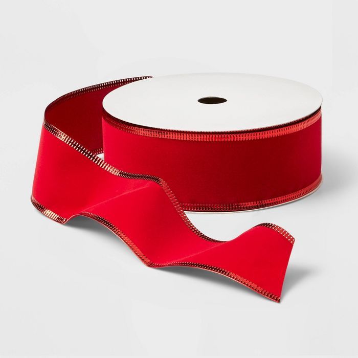 2" Velvet Ribbon Red 100ft - Wondershop™ | Target