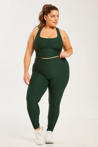 Croco Skin Seamless Leggings Forest Green | Booty by Brabants