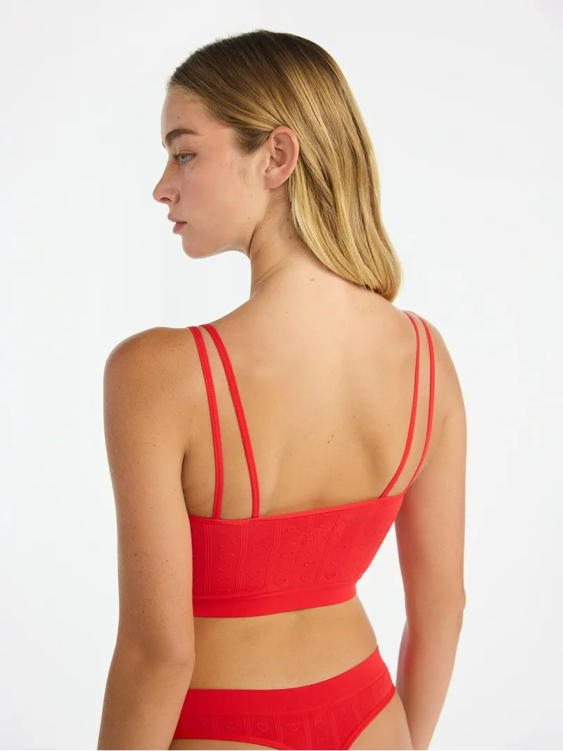 No Boundaries Women’s Seamless Cami Bra & Thong Panty Set, Sizes XS–XXXL | Walmart (US)