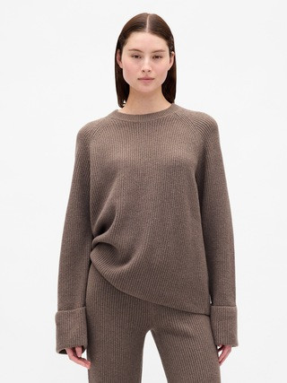 CashSoft Shaker-Stitch Boyfriend Sweater | Gap (CA)