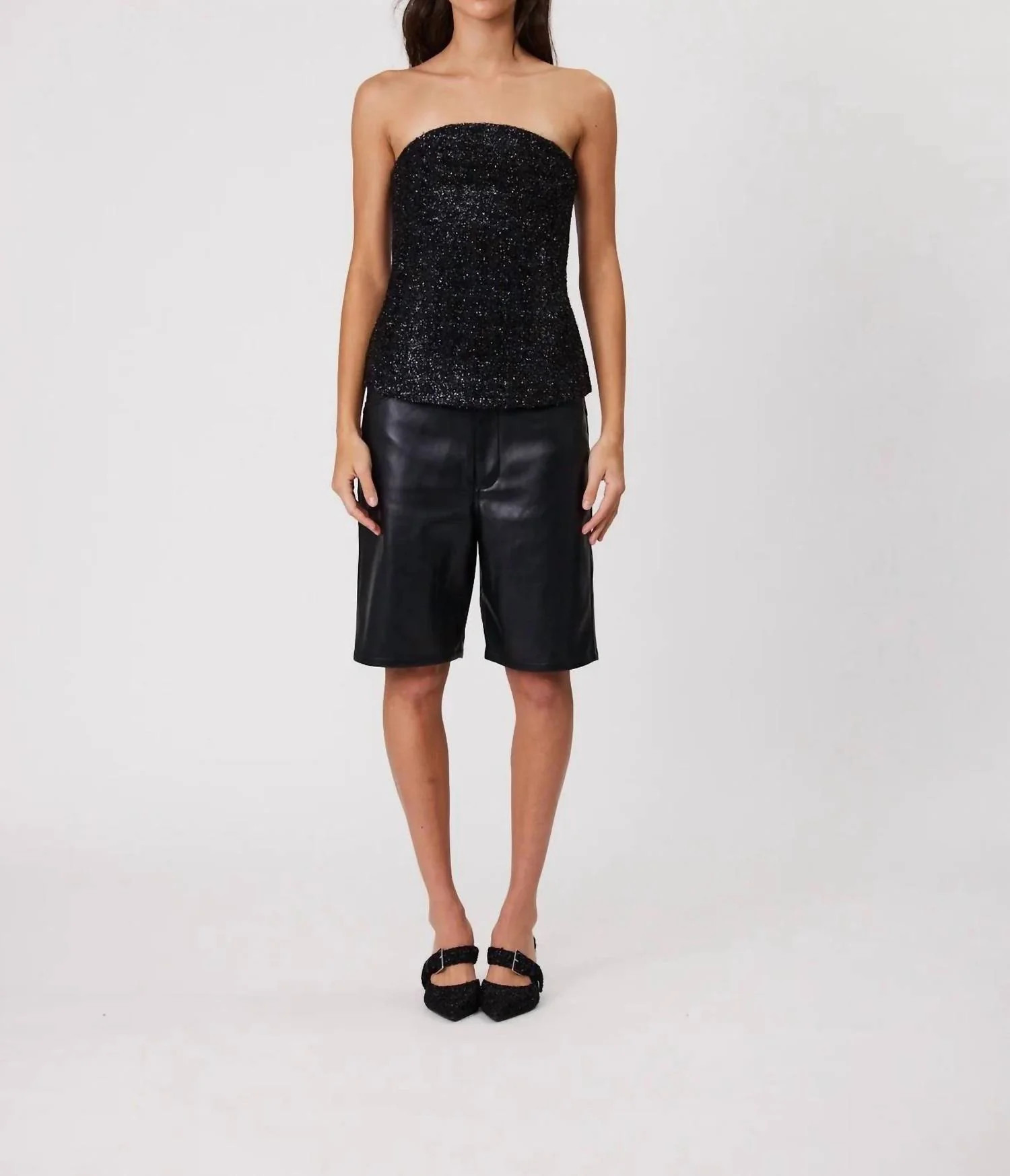 Strapless Bodice Top In Black | Shop Simon