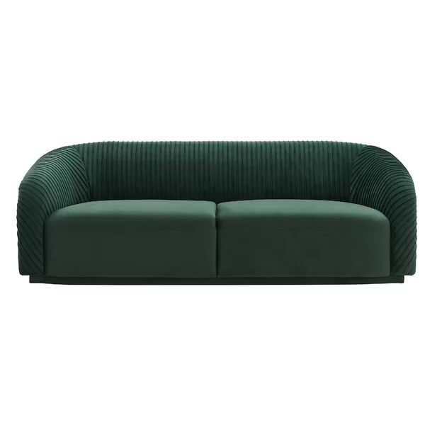 90.6'' Velvet Rolled Arm Sofa | Wayfair North America