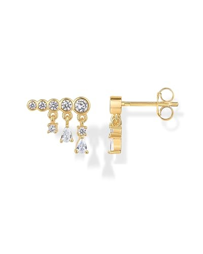 PAVOI 14K Gold Plated 925 Sterling Silver Posts Drop Dangle Cubic Zirconia Stud Earrings for Wome... | Amazon (US)