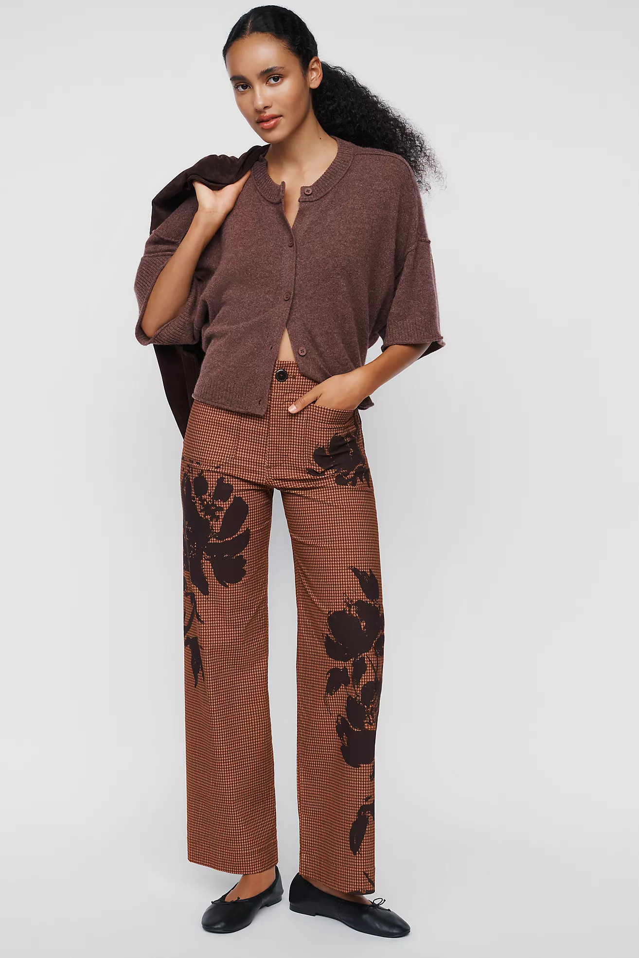 Maeve Colette Printed Wide-Leg Full-Length Pants | Anthropologie (US)