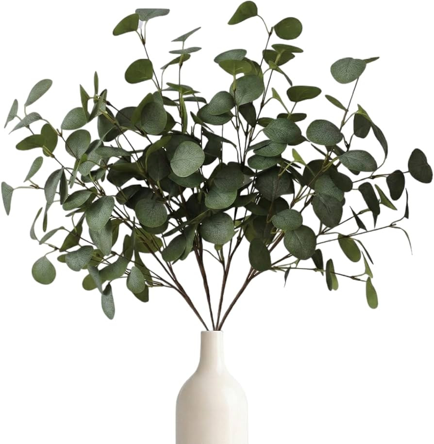 4pcs 23.62" Artificial Flowers Realistic Faux Eucalyptus Greenery Stems Fake Flowers Leaves for V... | Amazon (US)