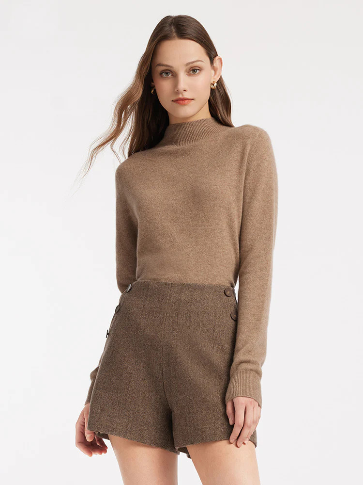 Mock Neck Cashmere Sweater | GoeliaGlobal