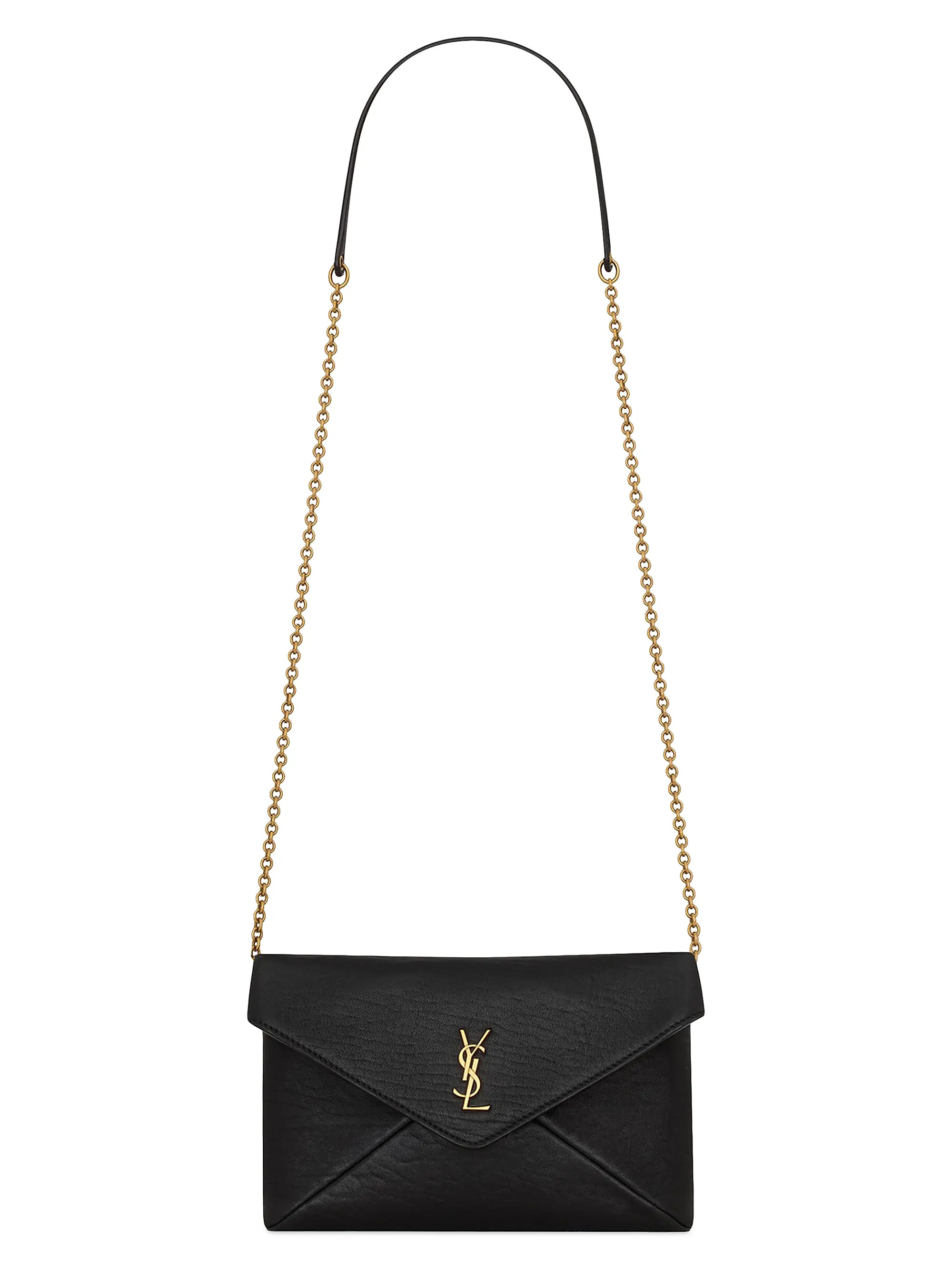 Saint Laurent Cassandre Small Chain Pouch in Lambskin | Saks Fifth Avenue | Saks Fifth Avenue