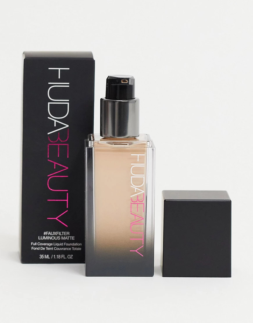 Huda Beauty #FauxFilter Luminous Matte Full Coverage Liquid Foundation-Purple | ASOS (Global)