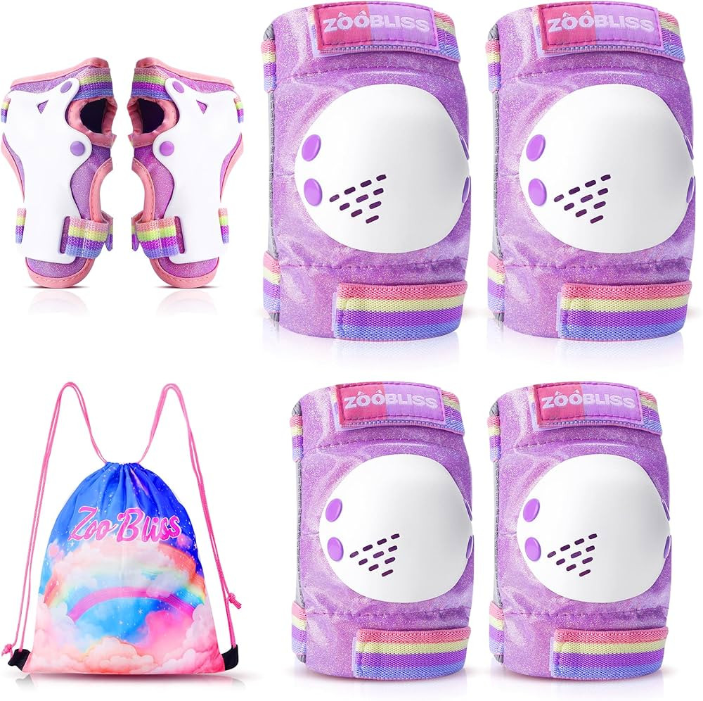 Knee Pads for Kids Toddler Knee and Elbow Pads Set Wrist Guards for Skating Girls Aged 3-12, Kids... | Amazon (US)