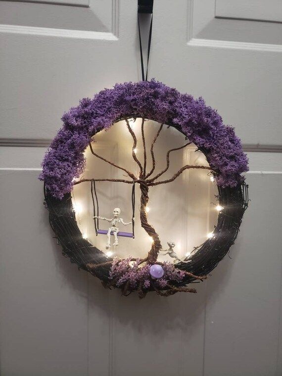Purple Gothic Tree of Life Wreath. Tree of Life Decor. Gothic - Etsy | Etsy (US)