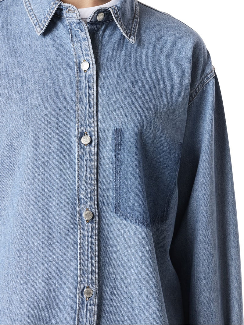 Levi Strauss Signature Women's Vintage Relaxed Denim Shirt | Walmart (US)