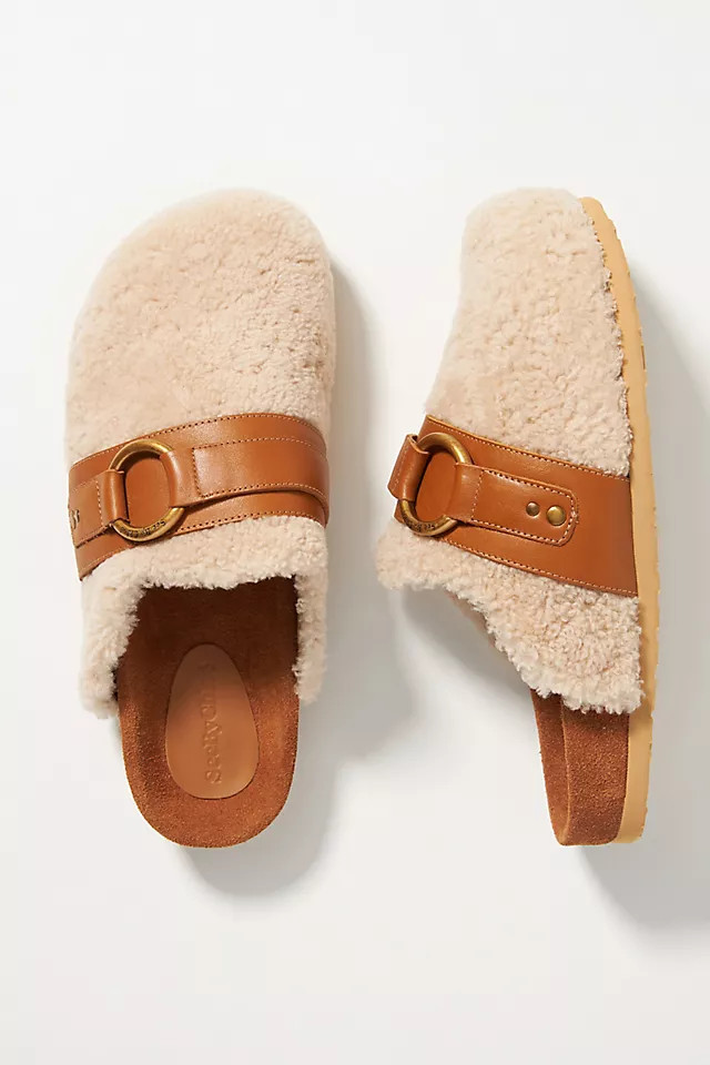 See By Chloe Gema Shearling Clogs | Anthropologie (US)