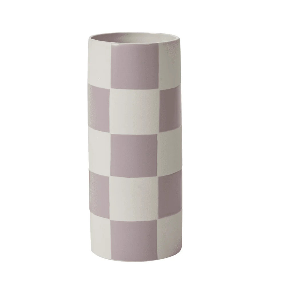 Checkerboard Vase, Purple - 2 Size Options | Shop Sweet Lulu