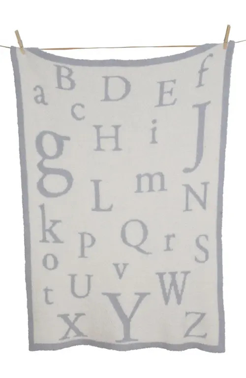 barefoot dreams 'CozyChic® ABC' Blanket in Ocean /Cream at Nordstrom | Nordstrom