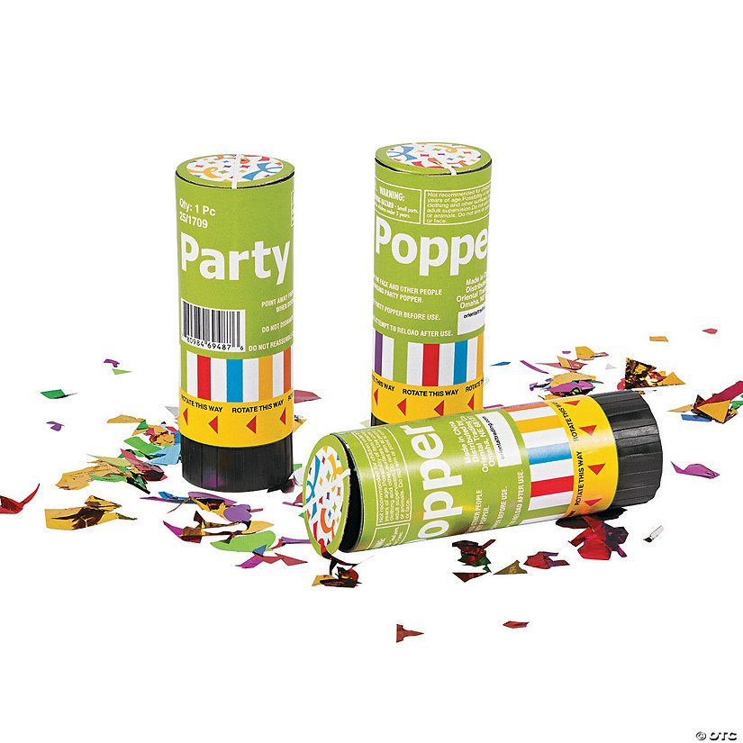 Party Poppers - 12 Pc. | Oriental Trading Company
