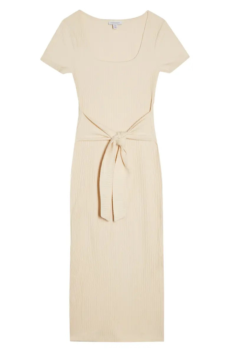 Rib Knit Tie Waist Dress | Nordstrom