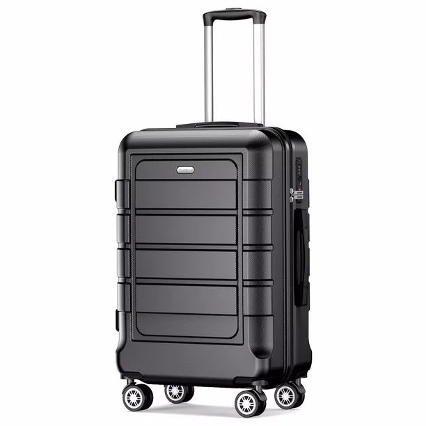 SHOWKOO 20" Carry-on Durable PC+ABS Hardside Luggage with Spinner Wheels TSA Lock (Gray) - Walmar... | Walmart (US)
