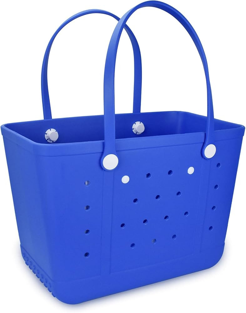 Beach Tote Bag for Women, Rubber Beach Bag Waterproof Sandproof, Extra Large EVA Tote Bag Boat Ba... | Amazon (US)